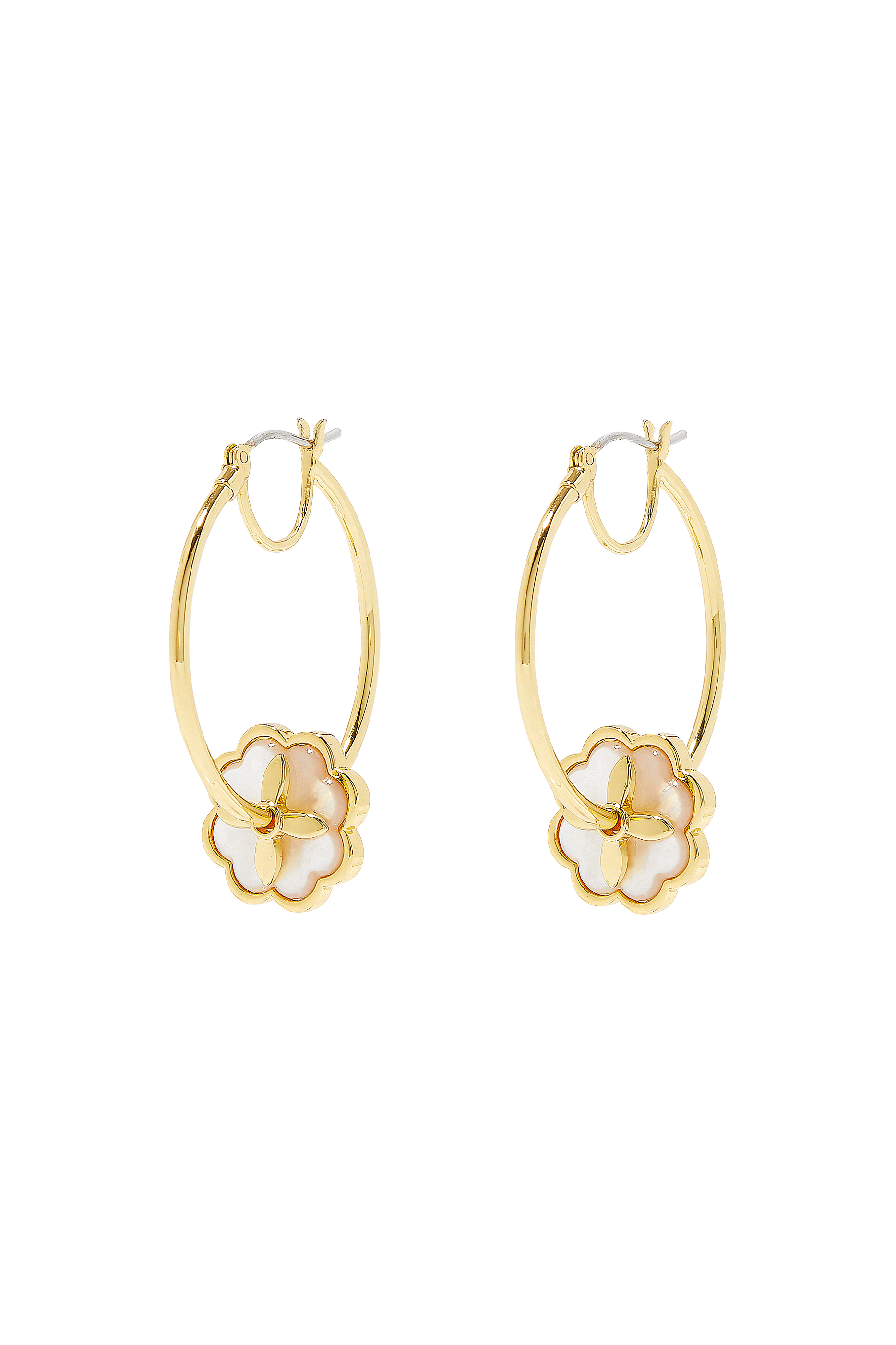 Buy Kate Spade Heritage Bloom Hoop Earrings, Gold-Plated Brass